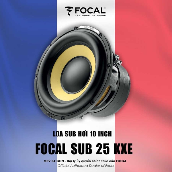 Focal Sub 25 KXE - Sub hơi 10 inch công suất cao