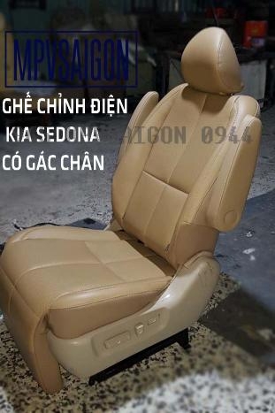 Nâng cấp ghế - độ ghế chỉnh điện ghế giữa xe KIA SEDONA