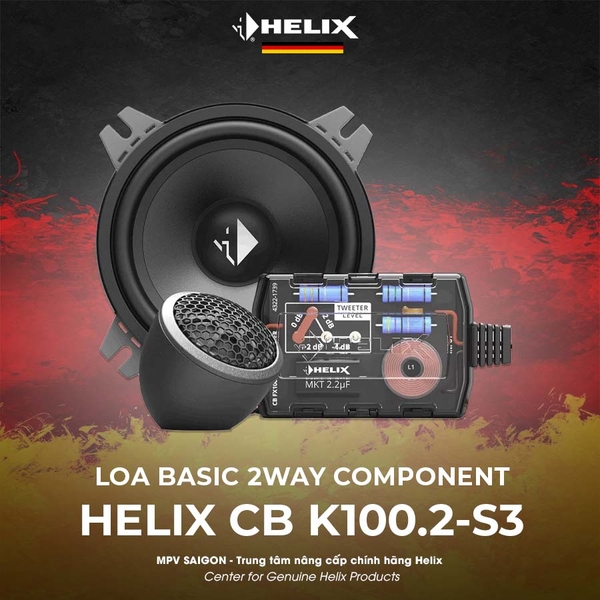 HELIX LOA BASIC 2WAY COMPONENT 4″ – 3 OHM CB K100.2-S3
