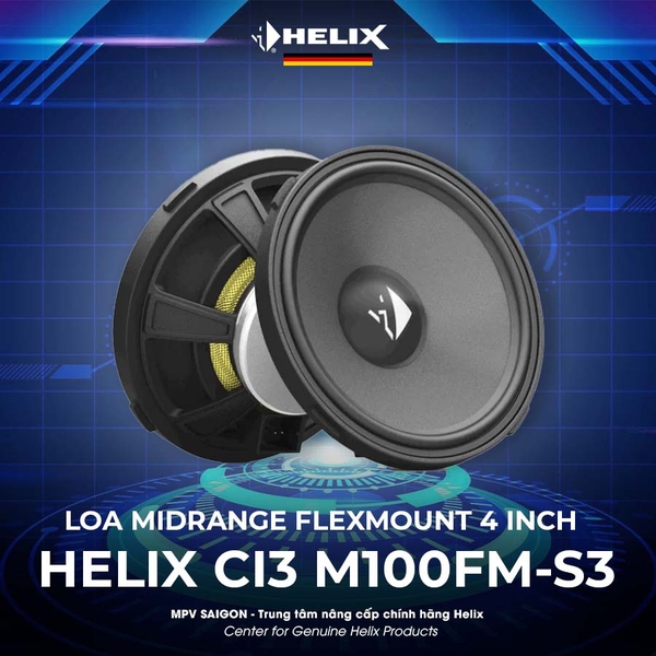 HELIX LOA I3 MIDRANGE FLEXMOUNT 4″ – 3 OHM CI3 M100FM-S3