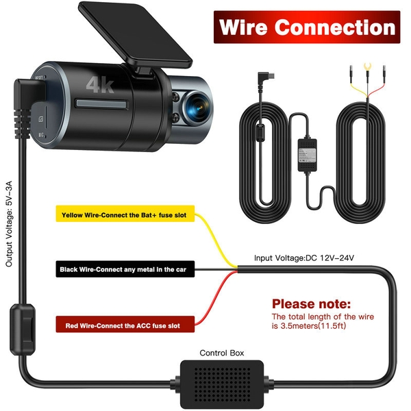 Cục nguồn ACC camera hành trình ( hỗ trợ ghi hình khẩn cấp )