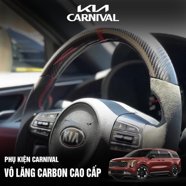 Kia Carnival 2024 độ vô lăng carbon: kinh nghiệm và báo giá