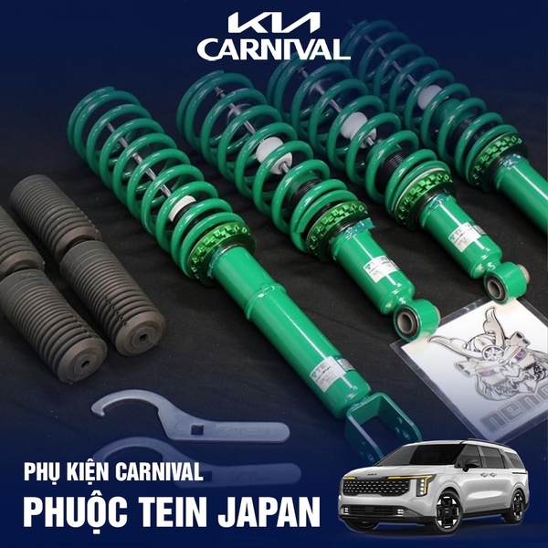 Nâng cấp phuộc Tein Japan Kia Carnival 2024 2025 - Giải pháp giúp xe êm ái bớt chòng chành