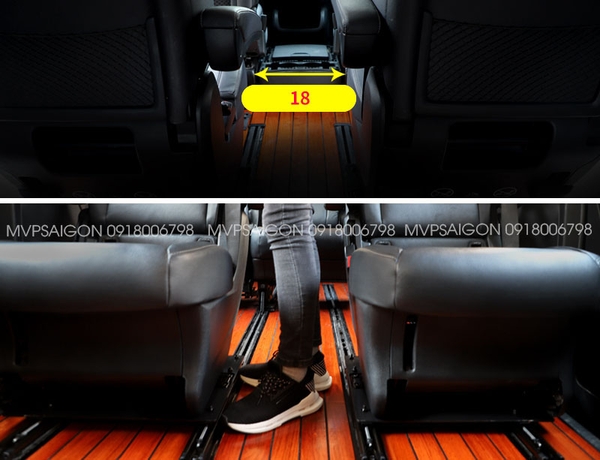 Nâng cấp trượt điện ghế Mercedes Benz V250