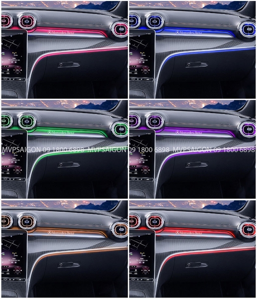 Nẹp trang trí taplo dashboard có LED bản Benz AMG dành cho Benz C200 C300 2025
