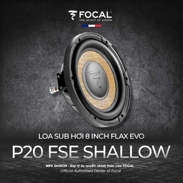 P20 FSE SHALLOW - Sub hơi 8 inch mỏng với màng Flax Evo