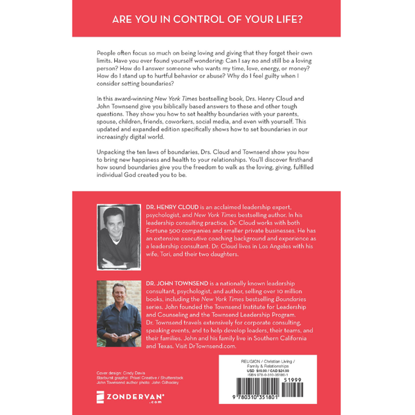 Boundaries: When to Say Yes, How to Say No To Take Control of Your Life
