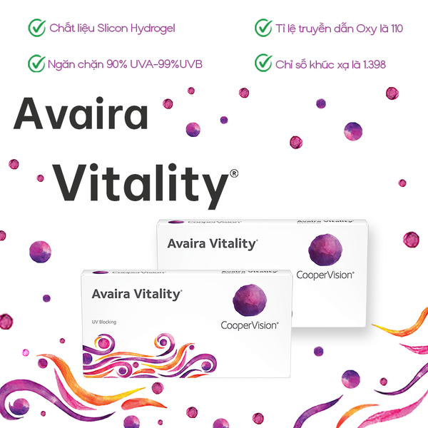 Kính áp tròng CooperVision Avaira Vitality [Hộp 3 Lens]