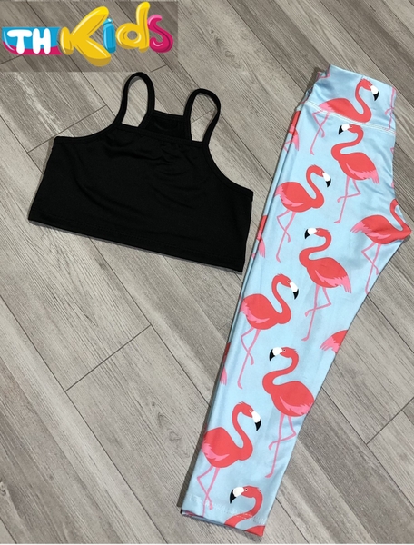 Set YG Đen + Quần Hồng Hạc