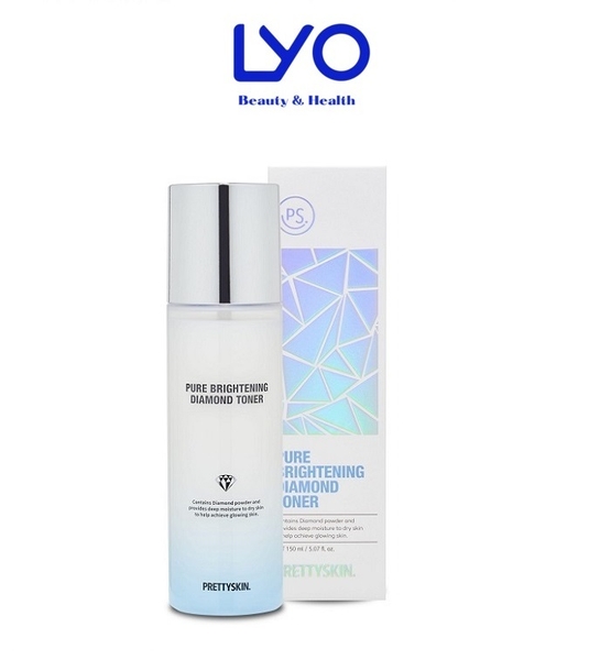 Nước Hoa Hồng Dưỡng Trắng PrettySkin Pure Brightening Diamond Toner 150ml