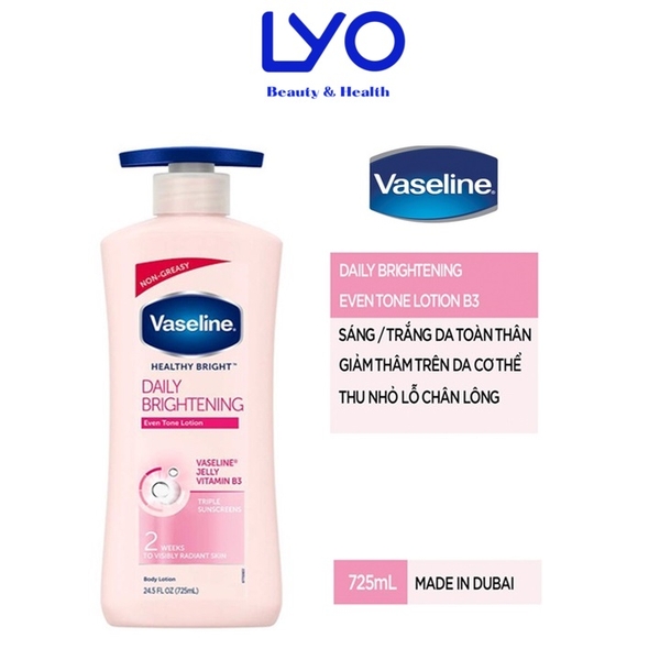 Sữa Dưỡng Thể Trắng Da, Cấp Ẩm Vaseline Lotion 725ml