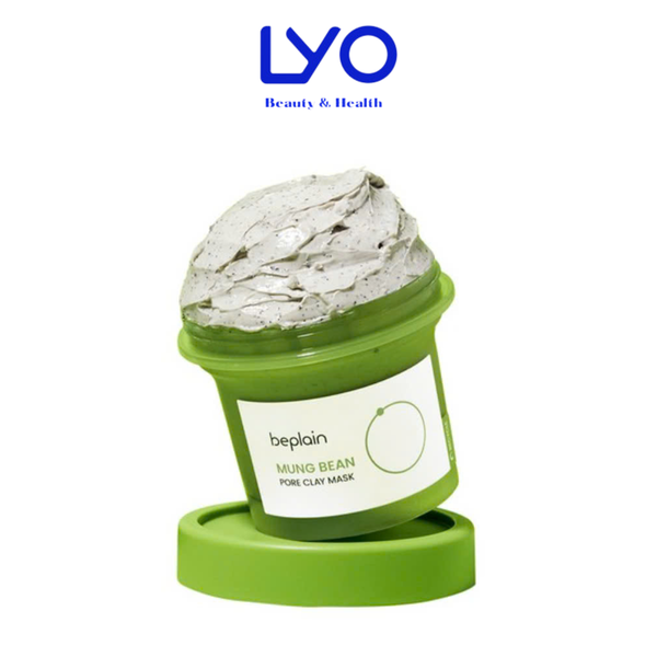 Mặt Nạ Đất Sét Đậu Xanh Giúp Giảm Mụn Đầu Đen, Tẩy Da Chết Beplain Mung Bean Pore Clay Mask Hàn Quốc 120ml