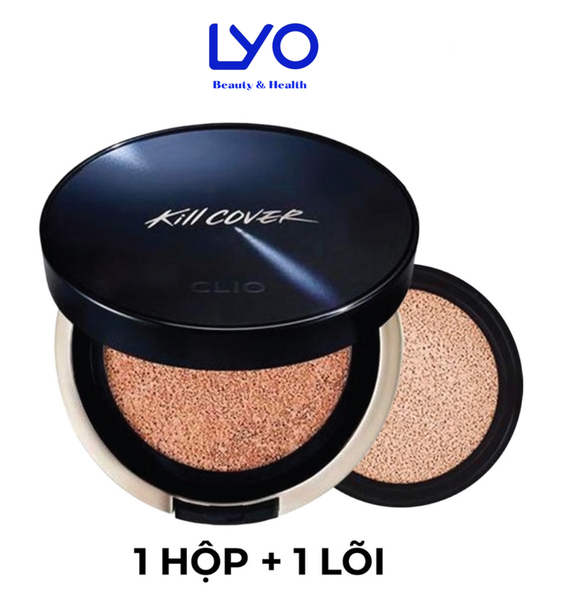 Phấn Nước Clio Kill Cover Founwear Cushion All New SPF 50+ PA+++ 15g (1 hộp kèm 1 lõi )