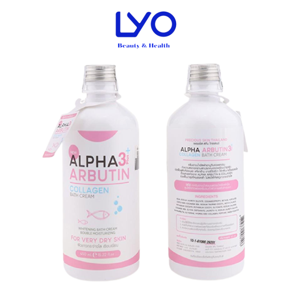 Sữa Tắm Dưỡng Trắng Da Alpha Arbutin 3+ Plus Collagen Bath Cream 350ml
