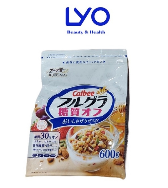 Ngũ cốc trái cây Calbee 600g Nhật Bản Màu trắng