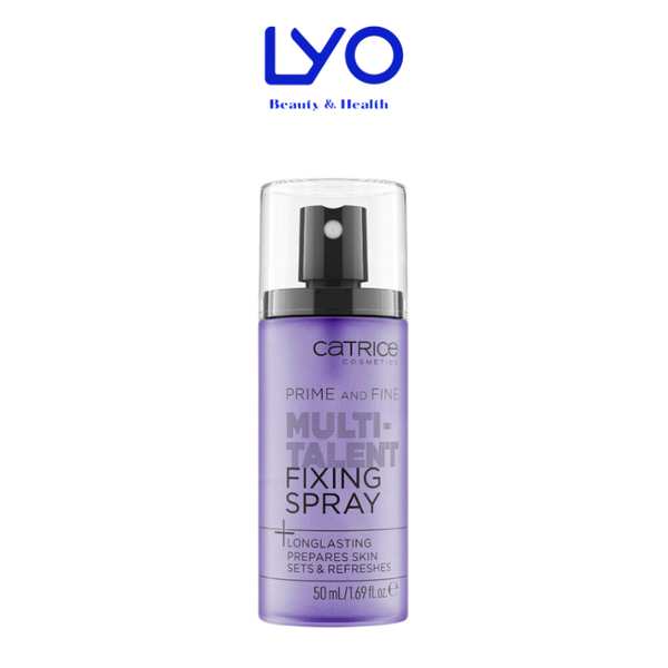 Xịt Khóa Nền Catrice Long Lasting Prime & Fine Multitalent Fixing Spray 50ml