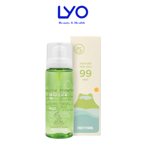Xịt khoáng rau má Prettyskin The Pure Jeju Cica 99 Mist 100ml