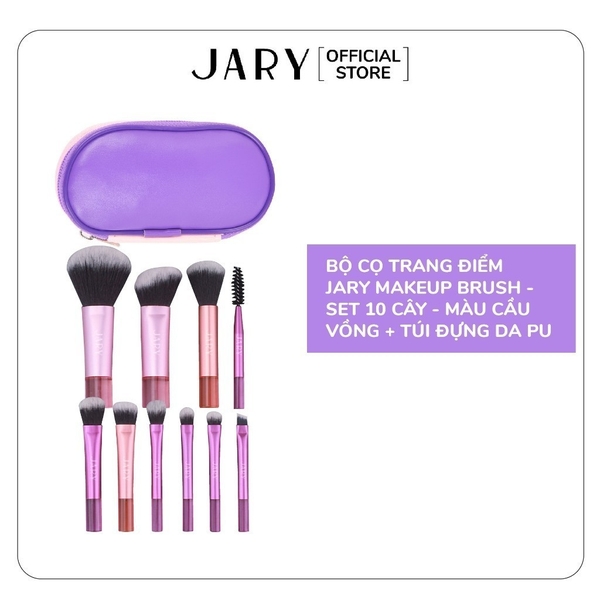 Bộ Cọ Trang Điểm Chuyên Nghiệp Kèm Túi Da PU Cao Cấp Jary Makeup Brush
