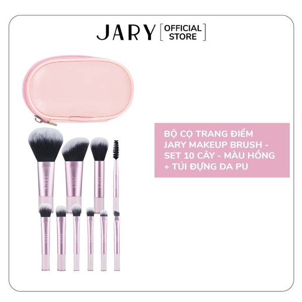 Bộ Cọ Trang Điểm Chuyên Nghiệp Kèm Túi Da PU Cao Cấp Jary Makeup Brush