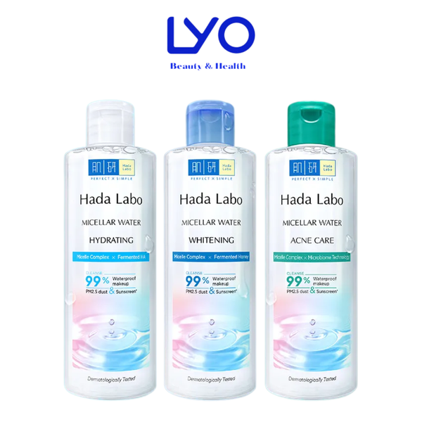 Nước Tẩy Trang Sạch Sâu, Giảm Mụn, Dưỡng Ẩm Da Hada Labo Micellar Water Nhật Bản 240ml