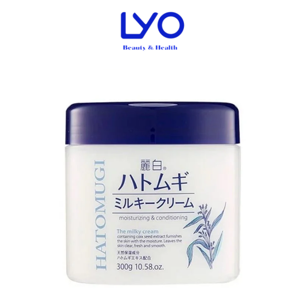 Kem dưỡng làm sáng da HATOMUGI Moisturizing Conditioning The Milky Cream 300g