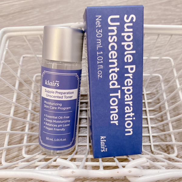 Nước hoa hồng Klairs Supple Presparation Unscented Toner (Không mùi) - size mini 30ml