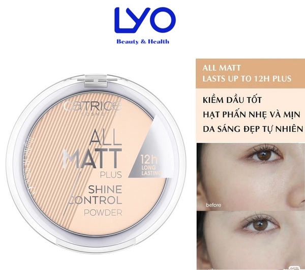 Phấn Phủ Kiềm Dầu Catrice All Matt Plus Shine Control Powder 10g