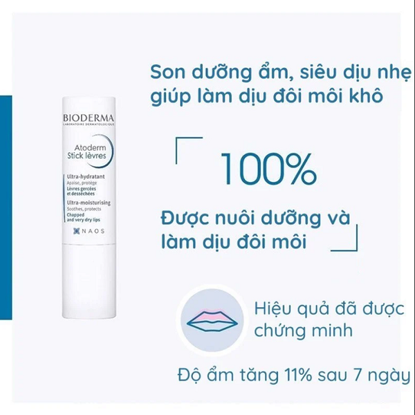Son Dưỡng Môi Bioderma Atoderm Stick Levres 4g ( 2 thỏi )