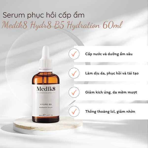 Serum phục hồi cấp ẩm Medik8 Hydr8 B5 Hydration 60ml