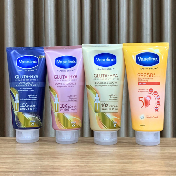 Sữa Dưỡng Thể Trắng Da Chống Nắng Vaseline Healthy Bright GLUTA-HYA 300ml