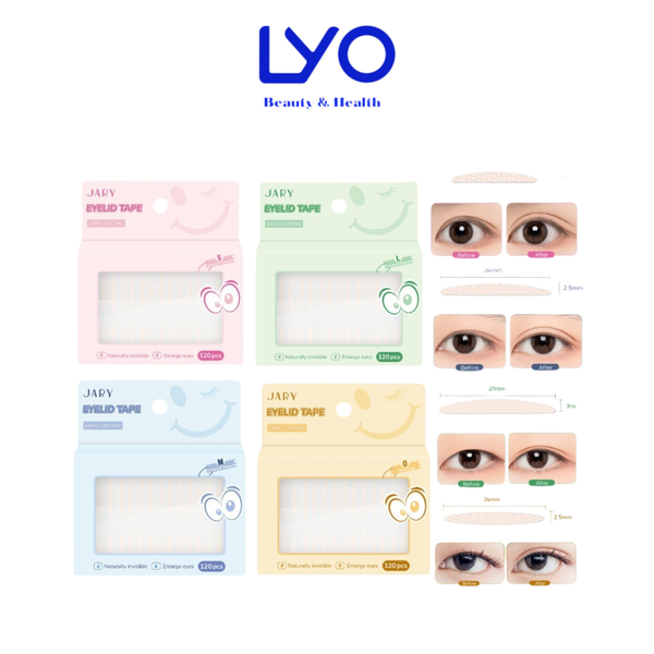 Miếng Dán Kích Mí Tàng Hình Tự Nhiên Jary Eyelid Tape Hàn Quốc 120 Miếng