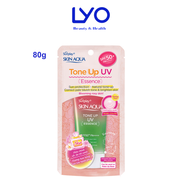 Kem Chống Nắng Nhật Bản Skin Aqua Tone Up UV Essence SPF50 PA ( Hương Hoa Hồng 80g )