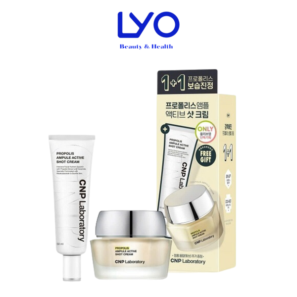 Kem Dưỡng Keo Ong Tái Tạo, Phục Hồi Da CNP Laboratory Propolis Ampule Active Shot Cream Hàn Quốc (Hũ 50ml & Tuýp 50ml)