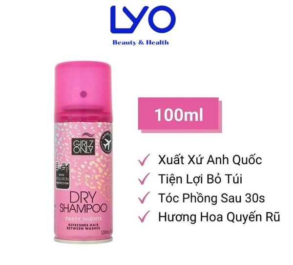 Dầu gội khô Girlz Only Dry Shampoo 100ml