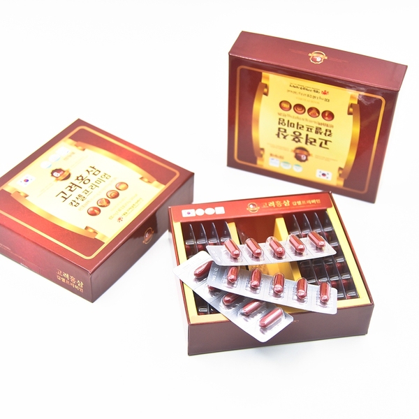 Viên đạm hồng sâm nhung hươu linh chi Daedong - Korea Red Ginseng Capsule Premium (60 Viên)