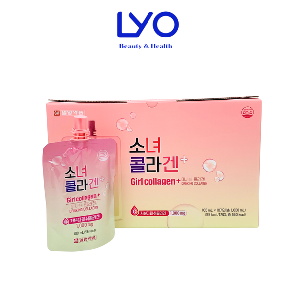 Nước Uống Bổ Sung Girl Collagen Hàn Quốc Hỗ Trợ Làm Đẹp Da, Ngăn Ngừa Lão Hóa Hộp 10 Túi x 100ml