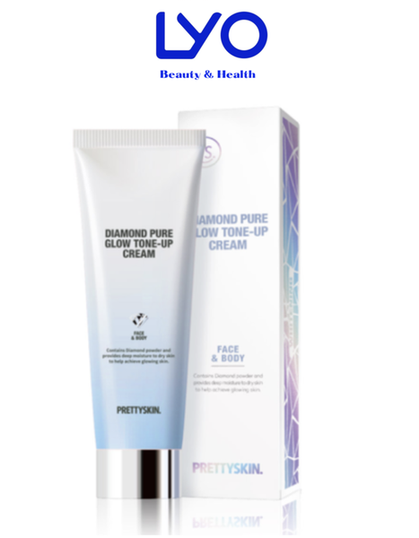 Kem Dưỡng Trắng Da Kim Cương Prettyskin Diamond Pure Glow Tone - Up Cream Face & Body 100ml