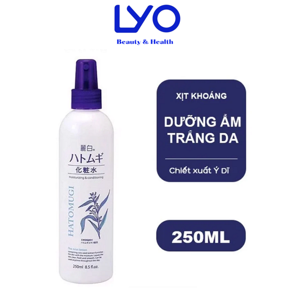 Xịt Khoáng Ý Dĩ Phun Sương Dưỡng Ẩm Làm Sáng Da Hatomugi Moisturizing & Conditioning 250ml