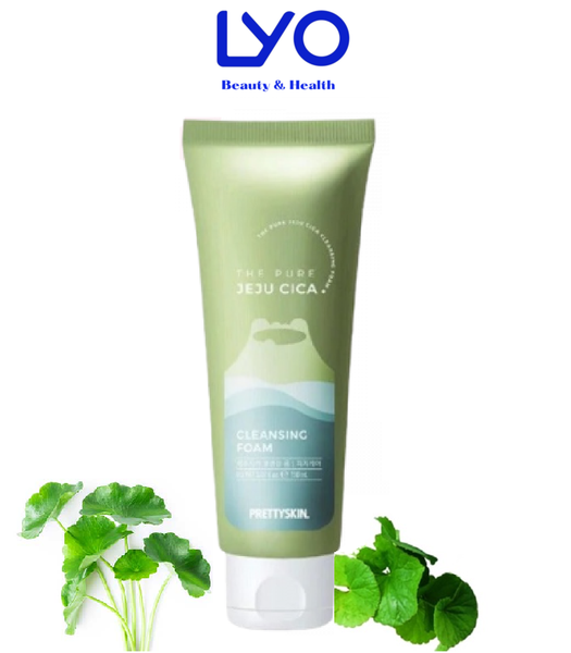 Sữa Rửa Mặt Chiết Xuất Rau Má Prettyskin The Pure Jeju Cica Cleansing Foam 150ml