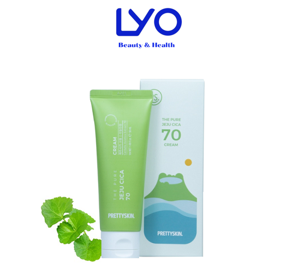 Kem Dưỡng Chiết Xuất Rau Má Prettyskin The Pure Jeju Cica 70 Cream 50ml