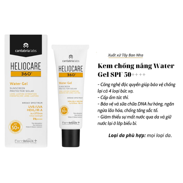 Kem Chống Nắng Heliocare 360 Water Gel 50 PA 50ml