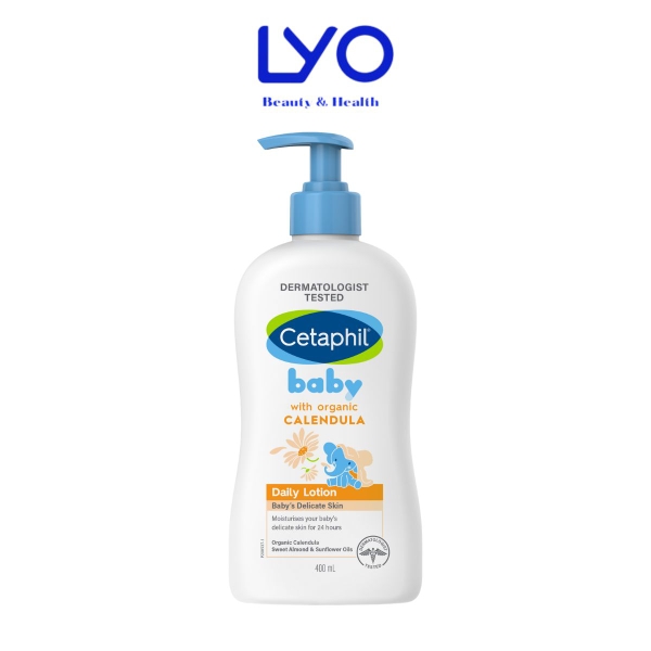 Sữa dưỡng ẩm dịu nhẹ hàng ngày cho bé - Cetaphil Baby Daily Lotion With Organic Calendula 400ml