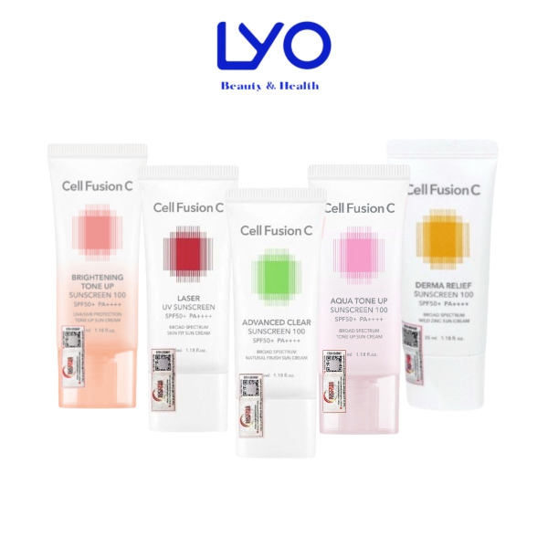 Kem Chống Nắng Cell Fusion C Suncream 100 SPF 50 đủ màu 35ml