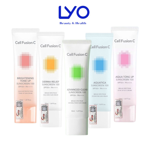 Kem Chống Nắng Cell Fusion C Suncream 100 SPF 50 đủ màu 50ml