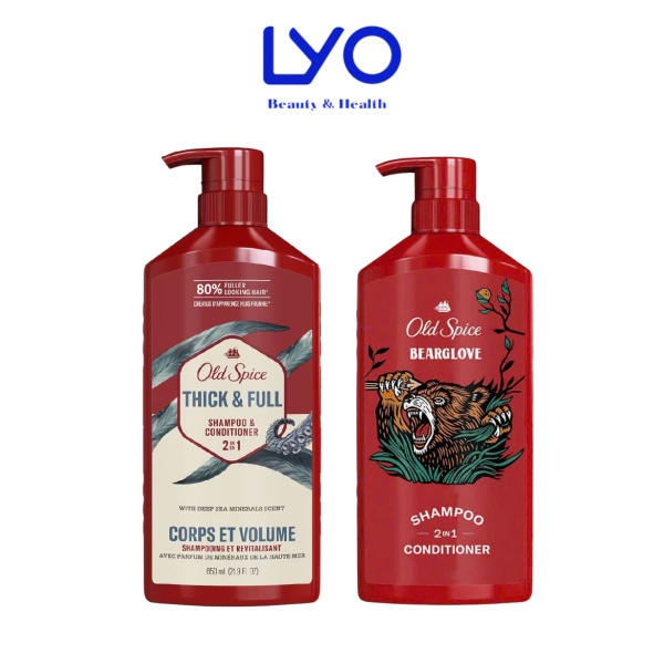 Dầu Gội Xả 2in1 Old Spice 650ml Chính Hãng Mỹ nhiều mùi hương cho nam giới
