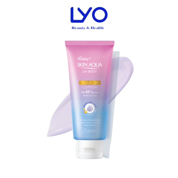 Kem Chống Nắng Nâng Tông Body Sunplay Skin Aqua UV Body Tone Up LAVENDER Lotion SPF 50 PA 130g