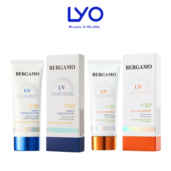 Kem Chống Nắng Bergamo Sun Screen SPF50+/ Perfect Cooling Sun Gel Bảo Vệ Da & Dưỡng Ẩm Hàn Quốc 70ml