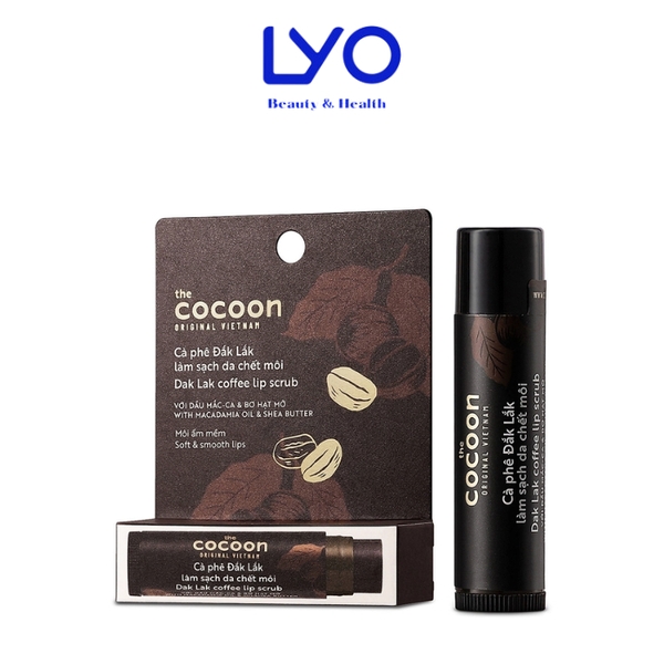 Tẩy da chết môi cà phê Đắk Lắk lip scrub Cocoon 5g