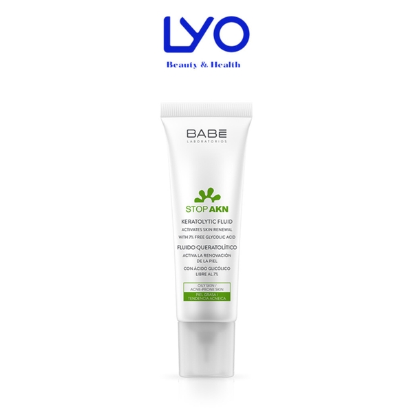 Tẩy Tế Bào Chết Cho Da Dầu Mụn BABE Laboratorios Babé Stop AKN Keratolytic Fluid 30ml