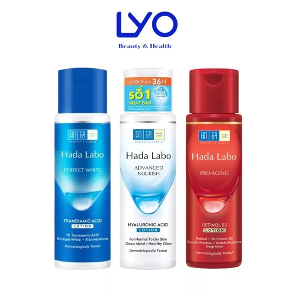 Nước hoa hồng Dưỡng Ẩm Hada Labo dưỡng trắng, chống lão hóa Lotion Hada Labo (Toner) 170ml LYO